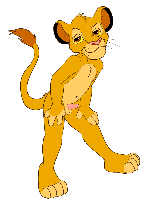 anthro balls compfive cub disney erection feline lion male mammal penis simba solo the_lion_king young
