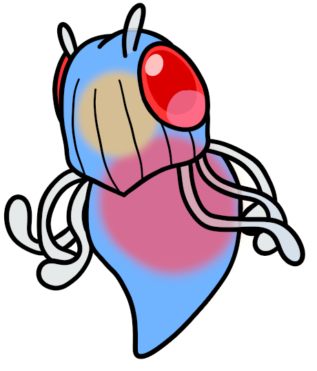 2017 alternate_species ambiguous_gender antennae blue_antennae blue_body bugdex digital_drawing_(artwork) digital_media_(artwork) dipstick_antennae fak&eacute;mon feral front_view full-length_portrait gastropod marine multicolored_body nintendo pok&eacute;mon pok&eacute;mon_(species) portrait red_body red_eyes ricky_hoffman sea_angel simple_background solo suspended_in_midair tentacles tentacool toony translucent translucent_body two_tone_antennae video_games white_antennae white_background yellow_body