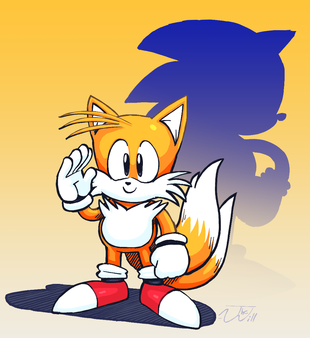 canine digital_media_(artwork) fox male mammal miles_prower silhouette sonic_(series) sonic_the_hedgehog thewill video_games