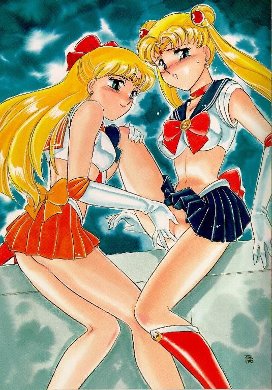 1993 2girls 90s aino_minako bishoujo_senshi_sailor_moon fingering multiple_girls pussy sailor_moon sailor_venus tsukino_usagi yuri
