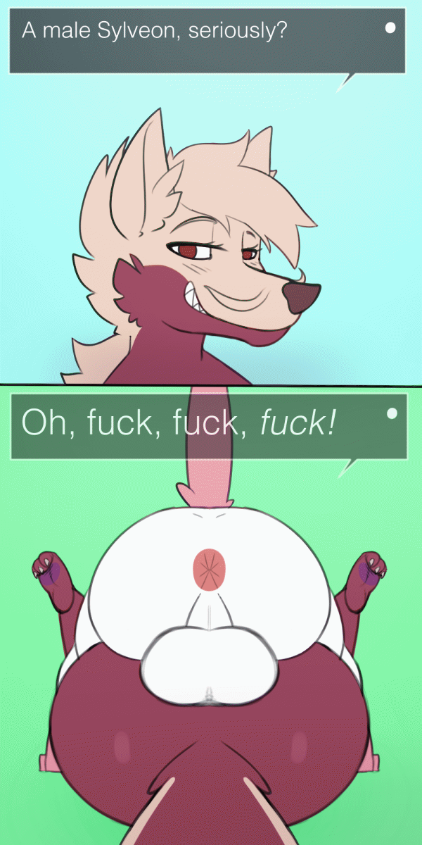 2018 anal animated anthro anthrofied anus balls big_balls big_butt butt domination eeveelution feral fur humor instant_loss_2koma invalid_tag kingofacesx male male/male mammal mating_press multiple_images nintendo paws pink_fur pok&eacute;mon pok&eacute;mon_(species) purple_fur red_eyes sex skunk stunky sylveon teasing text thick_thighs thomas_whitaker video_games white_fur