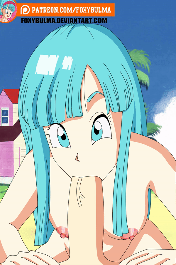 1girl 2boys animated animated_gif artist_request bare_shoulders blue_eyes blue_hair bouncing_breasts breasts curvy deepthroat dragon_ball dragonball_z fellatio female grass happy hetero house large_breasts long_hair looking_at_viewer maron_(dragon_ball) masturbation multiple_boys muten_roshi nipples nude ocean oral patreon penis shiny shiny_skin sky smile spread_legs thighs upper_body water
