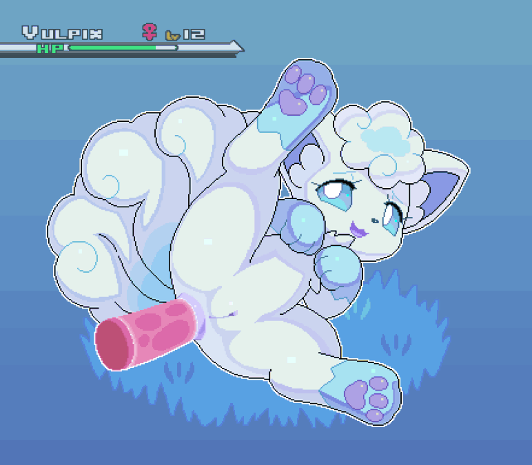 2018 3_toes alolan_vulpix ambiguous_gender anal anal_penetration animated camotli digital_media_(artwork) disembodied_penis duo english_text eyelashes female feral fur health_bar loop male nintendo open_mouth penetration penis pixel_(artwork) pixel_animation pok&eacute;mon pok&eacute;mon_(species) regional_variant sex simple_background solo_focus text toes video_games