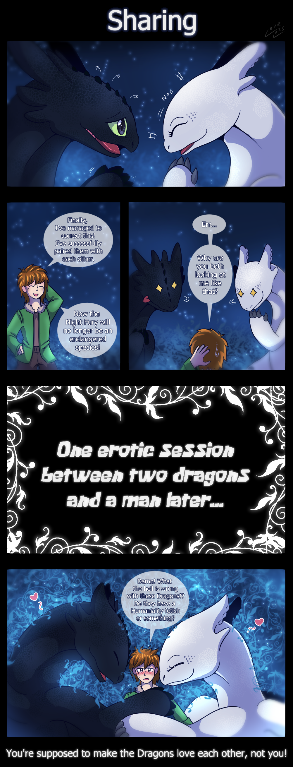 astrid_hofferson bestiality comic dragon dreamworks female feral hiccup_(httyd) how_to_train_your_dragon human human_on_feral interspecies light_fury male male/female mammal night_fury nubless toothless vavacung