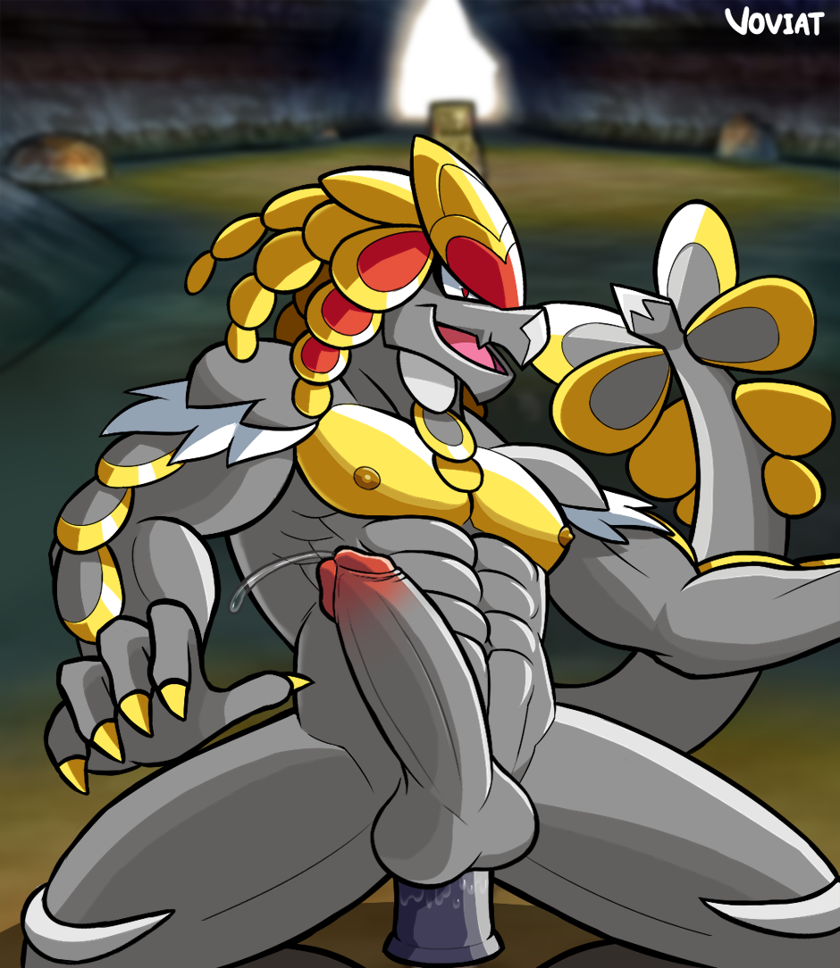 2018 5_fingers abs anal anal_juice anal_masturbation anal_penetration anthro anthrofied balls biceps biped blurred_background bulge cave claws crouching digital_drawing_(artwork) digital_media_(artwork) dildo dildo_sitting dinosaur erection front_view fur glans grey_balls grey_penis grey_scales grey_tail half-length_portrait humanoid_hands humanoid_penis inside jagged_mouth kommo-o long_penis long_tail male masturbation multicolored_scales multicolored_tail muscular muscular_male navel nintendo nipples nude open_mouth open_smile pecs penetration penis photo_background pink_tongue pinup pok&eacute;mon pok&eacute;mon_(species) pok&eacute;morph portrait pose precum precum_drip quads red_eyes red_glans red_scales scales scalie sex_toy shiny slit_pupils smile snout solo theropod tongue toying_self uncut video_games voviat white_fur white_scales white_tail yellow_claws yellow_nipples yellow_scales yellow_tail