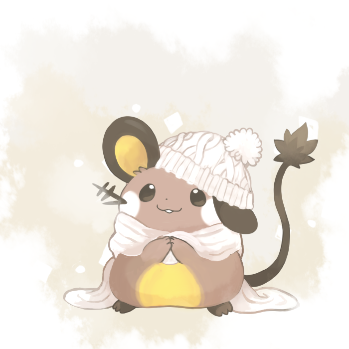 2015 ambiguous_gender clothed clothing dedenne feral hat kanannbo nintendo pok&eacute;mon pok&eacute;mon_(species) scarf shiny_pok&eacute;mon solo video_games