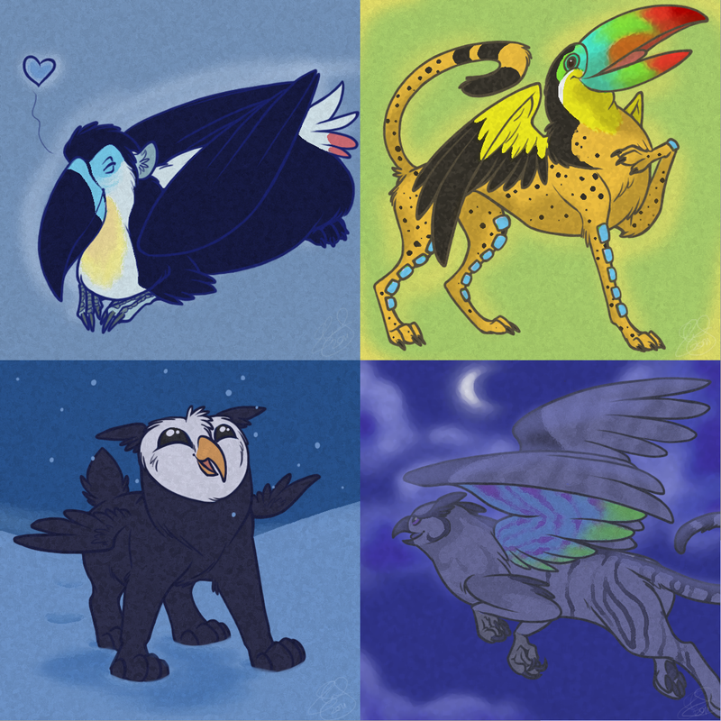 &lt;3 2011 3_toes 4_toes ambiguous_gender anisodactyl avian beady_eyes beak bird black_beak black_claws black_eyes black_feathers black_fur black_pawpads black_spots black_stripes black_tail black_wings blue_background blue_beak blue_feathers blue_wings channel-billed_toucan cheetah claws cloud cloudscape crescent_moon cute digital_drawing_(artwork) digital_media_(artwork) eyes_closed faix_(owlity) feather_tuft feathered_wings feathers feline feral flying folded_wings front_view full-length_portrait fur green_background green_beak green_feathers green_wings grey_beak grey_claws grey_feathers grey_fur grey_stripes grey_tail grey_wings gryphon happy head_tuft hindpaw hybrid inner_ear_fluff keel-billed_toucan lighting long_tail looking_up lying maltese_tiger mammal mephitid moon multicolored_beak multicolored_feathers multicolored_fur multicolored_wings multiple_images night on_front open_beak open_mouth open_smile orange_beak orange_fur orange_tail outline owl pawpads paws pink_tongue portrait pose purple_feathers purple_wings quadruped raised_leg red_beak red_fur red_tail shadow shelley_low short_tail side_view simple_background sky small_wings smile solo spots spotted_fur spotted_tail standing star starry_sky stink_badger striped_fur striped_tail stripes sunda_stink_badger suspended_in_midair tail_feathers tango_(toucat) tiger toe_claws toes toggle_(maxrunn) tongue toucan tuft two_tone_beak two_tone_feathers two_tone_fur two_tone_wings white_feathers white_fur white_tail wings yellow_feathers yellow_wings