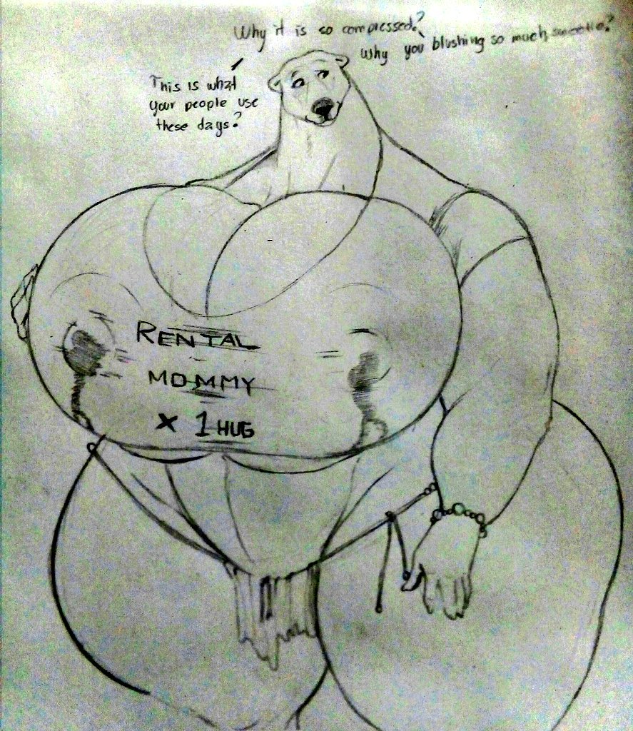 anthro bear big_breasts breasts female huge_breasts hyper hyper_breasts jewelry kosmonius mammal solo thick_thighs wide_hips wristband