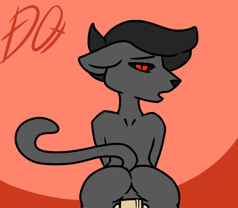 2018 animated anthro anus balls black_hair black_nose black_panther butt deadxqueen feline female female_on_top fur grey_fur hair human human_on_anthro interspecies lash male male/female mammal on_top open_mouth panther penetration penis pussy red_eyes sex vaginal vaginal_penetration