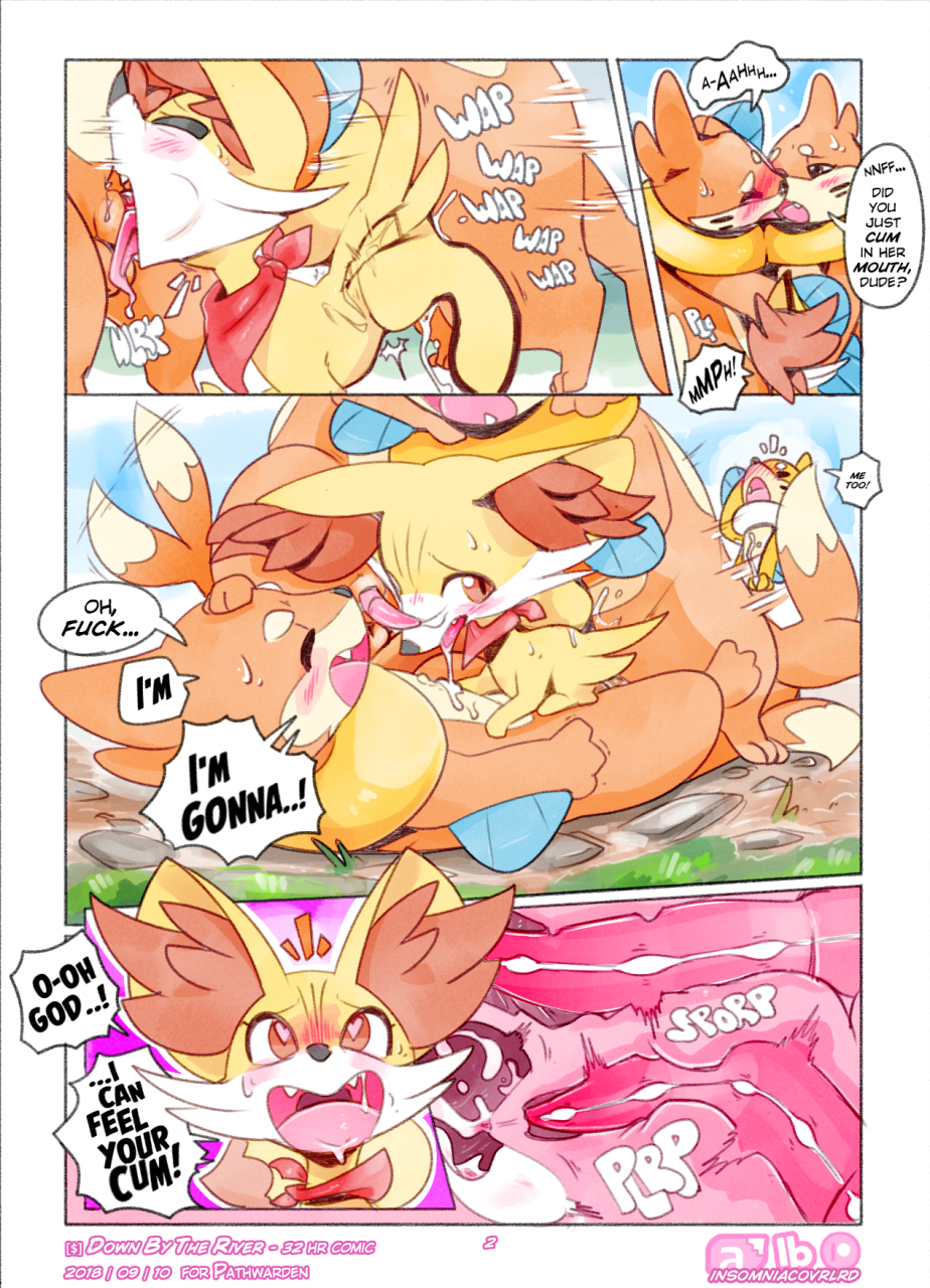 all_fours anal animal_genitalia buizel comic cowgirl_position cum cum_in_ass cum_in_mouth cum_in_pussy cum_inside doggystyle double_penetration fellatio female fennekin feral foursome from_behind_position group group_sex insomniacovrlrd internal male male/female nintendo on_top oral penetration pok&eacute;mon pok&eacute;mon_(species) sex spitroast vaginal video_games