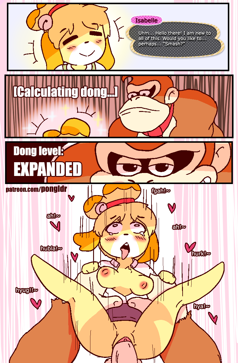 ahegao animal_crossing anthro ape blush breasts canine clothing comic comic_page crossover dog donkey_kong_(character) donkey_kong_(series) duo english_text female fur isabelle_(animal_crossing) larger_male looking_pleasured male male/female mammal nintendo nipples penetration penis pongldr primate pussy questionable_consent sex shih_tzu simple_background size_difference smile super_smash_bros super_smash_bros._ultimate tears text vaginal vaginal_penetration video_games