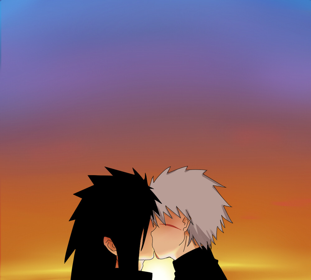 2boys gay homosexuality kiss multiple_boys naruto naruto_(series) senju_tobirama uchiha_madara yaoi