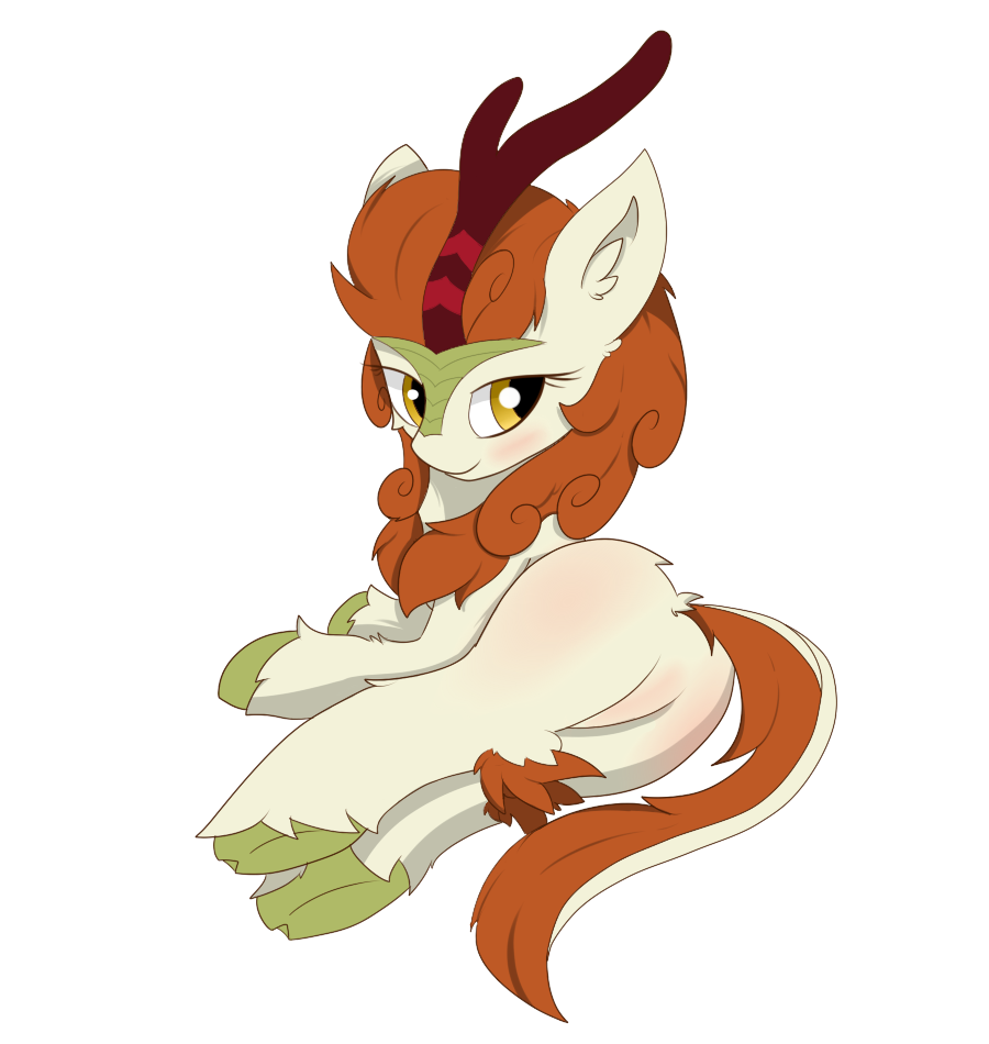 2018 autumn_blaze_(mlp) female feral friendship_is_magic kirin my_little_pony simple_background solo thelasthope white_background