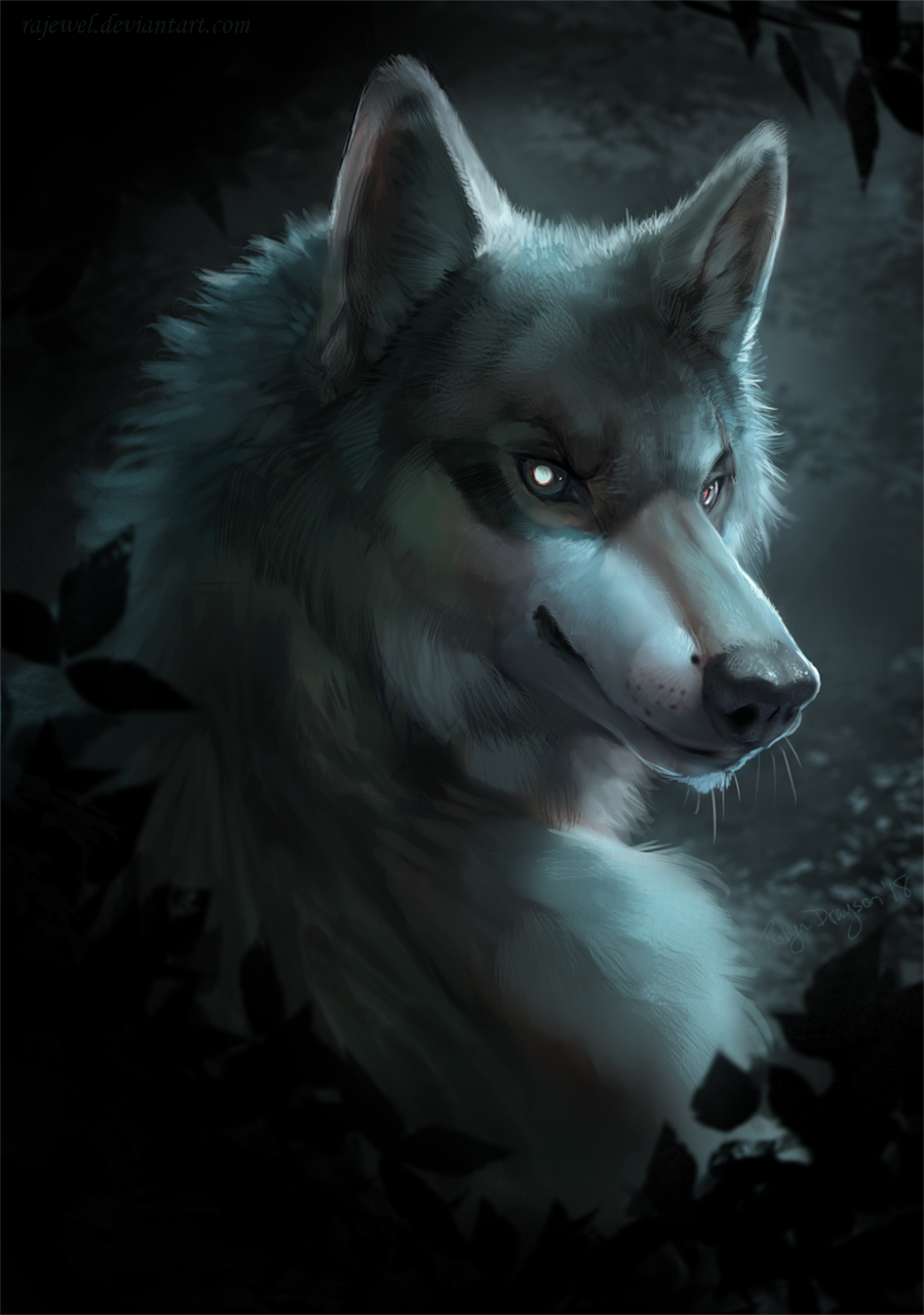 2018 anthro black_nose blue_eyes canine digital_media_(artwork) fur grey_fur headshot_portrait male mammal portrait rakan rhyu scar were werewolf wolf