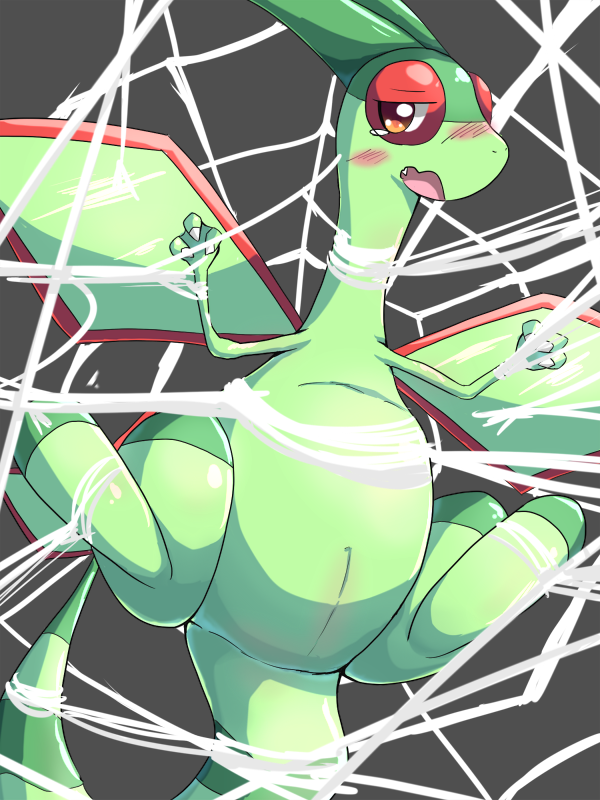 2015 alternate_version_at_source anthro bdsm blush bondage bound claws cute_fangs dragon fangs female flygon green_body nintendo nude open_mouth pok&eacute;mon pok&eacute;mon_(species) presenting presenting_pussy pussy restrained scalie simple_background solo spider_web spread_legs spreading submissive submissive_female tears teeth video_games web web_bondage wings 星猫_カイン