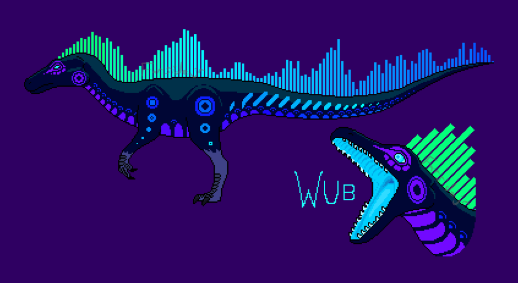 2018 ambiguous_gender black_nose blue_eyes blue_scales claws contest_entry digital_media_(artwork) dinosaur dinosaur_simulator_(roblox) english_text farsidejr feral markings murusraptor open_mouth raptor rave roblox scales scalie simple_background solo standing teeth text theropod video_games