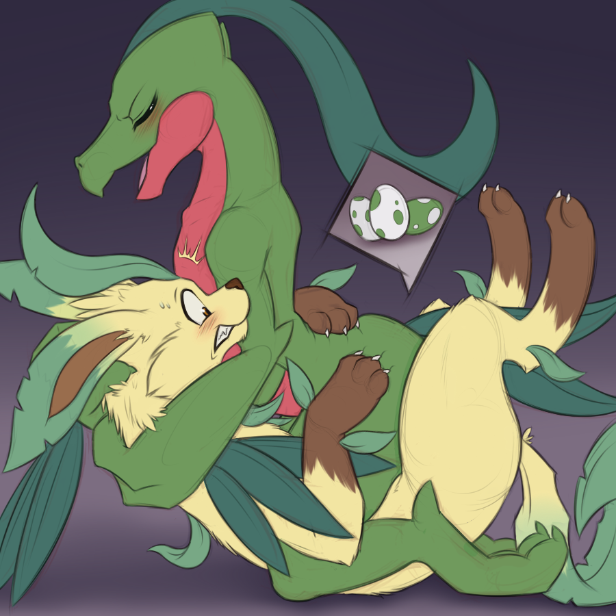2018 blush brown_eyes brown_nose claws cowgirl_position duo eeveelution egg embrace eyes_closed female female_on_top feral feral_on_feral flora_fauna fur green_skin grovyle impregnation leaf leafeon looking_pleasured lying male male/female male_penetrating mammal meraence nintendo on_back on_top open_mouth orgasm penetration plant pok&eacute;mon pok&eacute;mon_(species) red_skin sex surprise teeth tongue unwanted_cumshot vaginal vaginal_penetration video_games yellow_fur