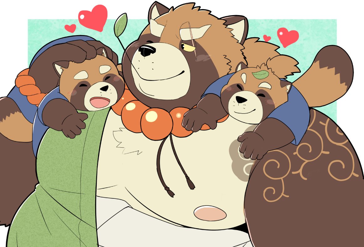 &lt;3 12beat13 canine clothing gyobu jewelry male mammal moobs necklace nipples overweight pecs robe scar slightly_chubby tanuki tattoo tokyo_afterschool_summoners