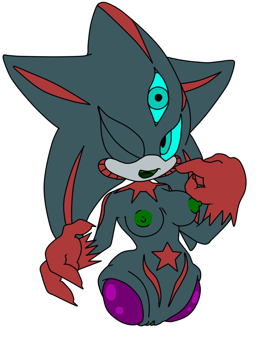 2018 alien anthro big_breasts black_arms breasts claws clitoris digital_media_(artwork) fan_character female floating green_nipples legless markings nipples nude pussy solo sonic_(series) suspended_in_midair teal_eyes video_games zoner