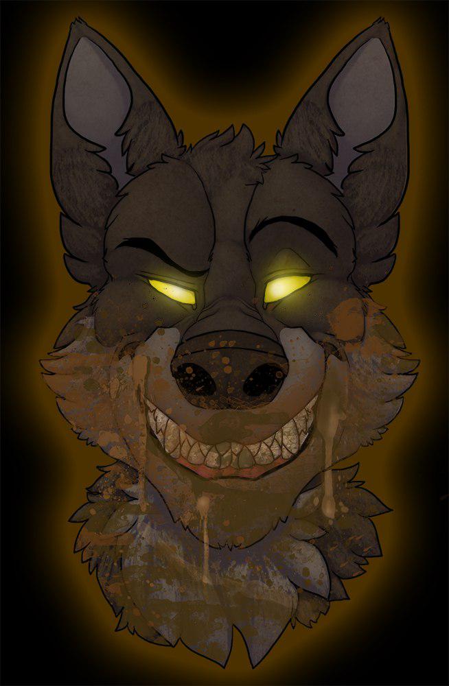 anonymous_artist canine eating_feces fangs feces feral filth_hound fur glowing glowing_eyes mammal open_mouth raised_eyebrow scat simple_background smearing teeth timber_wolf white_background wolf