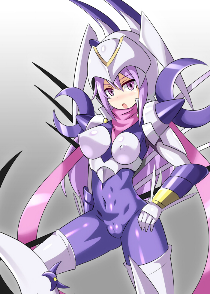 1girl armor blush breasts cosplay dianamon digimon helmet sayo_(digimon)