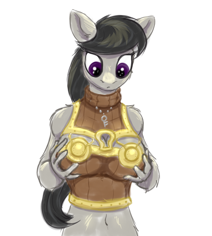 black_hair breasts cleavage clothed clothing equine female friendship_is_magic frist44 hair horse key mammal my_little_pony octavia_(mlp) pony portrait purple_eyes simple_background solo sweater treasure_chest vest white_background