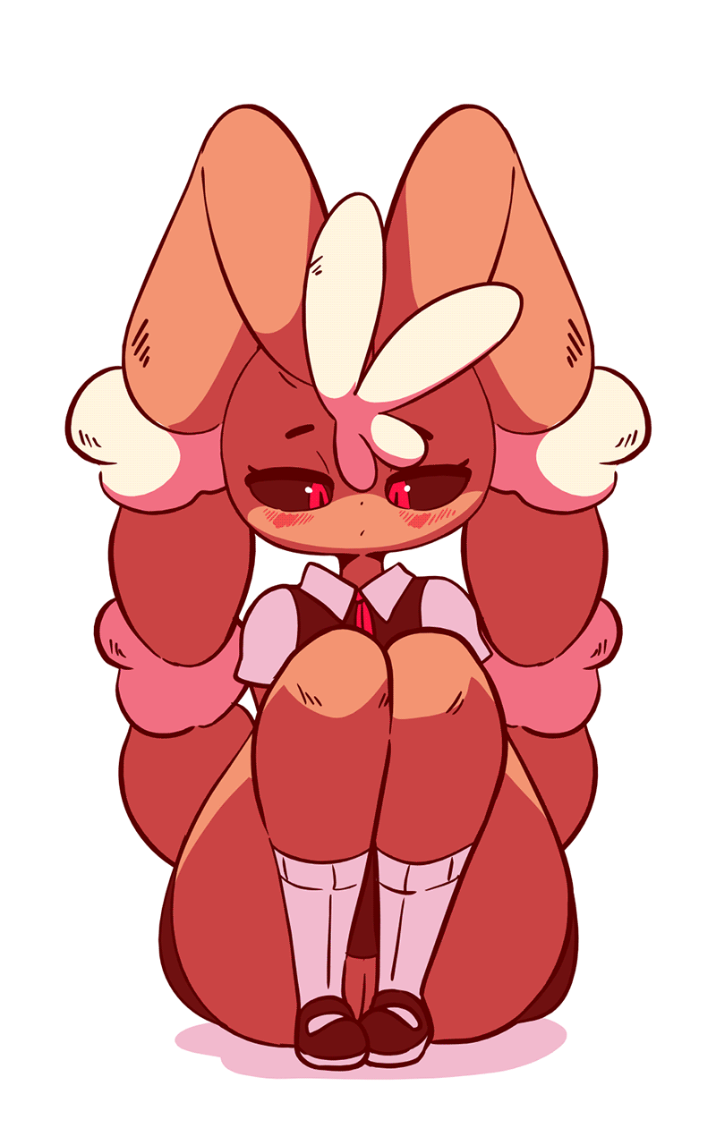 2018 4_toes animated anthro anthro_on_anthro anthrofied black_sclera blush breasts brown_fur butt clothing dialogue diives dress duo english_text eyebrows eyelashes feet female female/female footwear forced fur ghost lagomorph legwear long_ears looking_at_viewer mammal mega_evolution mega_lopunny mismagius nintendo one_eye_closed panties pok&eacute;ball pok&eacute;mon pok&eacute;mon_(species) pok&eacute;morph purple_body red_eyes shoes socks spirit spread_legs spreading text thick_thighs toes underwear upskirt video_games wide_hips wink yellow_sclera
