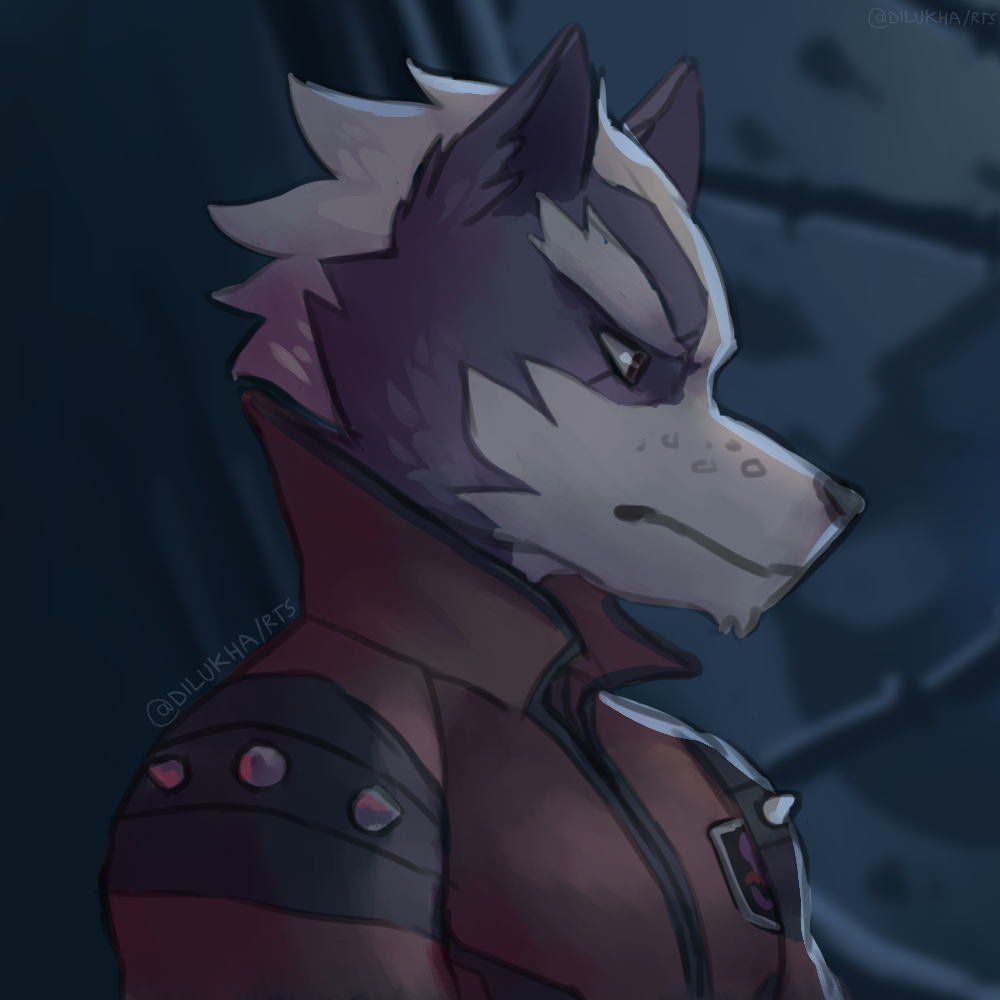 anthro brown_eyes canine close-up clothed clothing dilukha fur hair male mammal nintendo portrait solo spikes star_fox starlink:_battle_for_atlas video_games wolf wolf_o'donnell