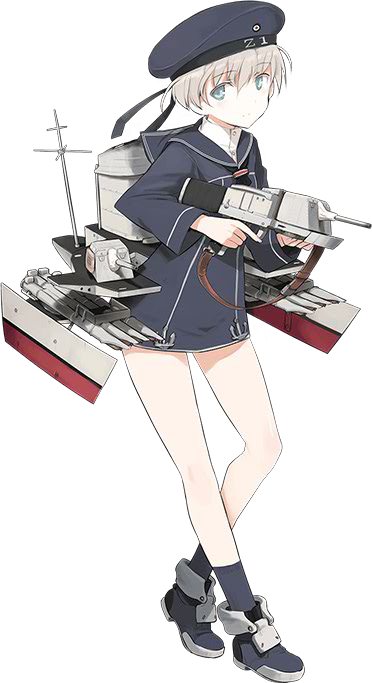 adapted_turret ankle_boots bare_legs blue_eyes blue_legwear boots character_name clothes_writing dress full_body grey_hair gun hat holding holding_gun holding_weapon kantai_collection looking_at_viewer microdress official_art sailor_collar sailor_dress sailor_hat shimada_fumikane short_hair socks standing torpedo_launcher transparent_background trigger_discipline turret weapon z1_leberecht_maass_(kantai_collection)