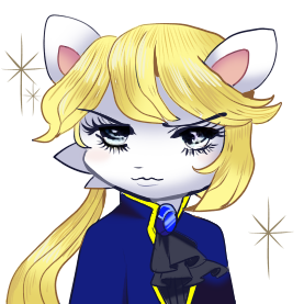 2018 alpha_channel anthro biped blonde_hair cat clothed clothing eyebrows eyelashes feline female flower hair kemobayashi looking_at_viewer mammal plant ponytail rose shirt solo