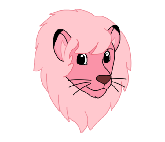 2015 ambiguous_form ambiguous_gender black_whiskers bluekyokitty brown_nose cartoon_network digital_drawing_(artwork) digital_media_(artwork) eyebrows felid flat_colors fur headshot_portrait kimba_the_white_lion lion lion_(steven_universe) mammal mane osamu_tezuka pantherine pink_body pink_fur pink_mane portrait sebdoggo simple_background snout solo steven_universe style_parody whiskers white_background