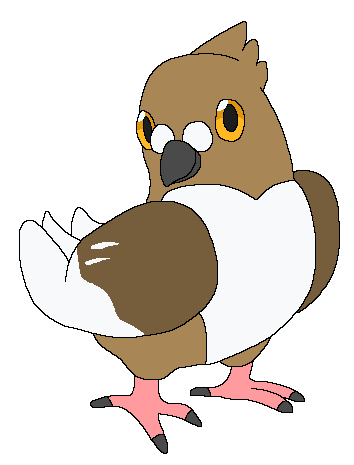 2015 aliasing ambiguous_gender beak bluekyokitty brown_body brown_feathers countershade_feathers countershading digital_drawing_(artwork) digital_media_(artwork) feathered_wings feathers feral flat_colors full-length_portrait generation_5_pokemon grey_beak looking_at_viewer low_res nintendo orange_eyes pidove pokemon pokemon_(species) portrait sebdoggo simple_background solo standing white_background white_body white_countershading white_feathers wings