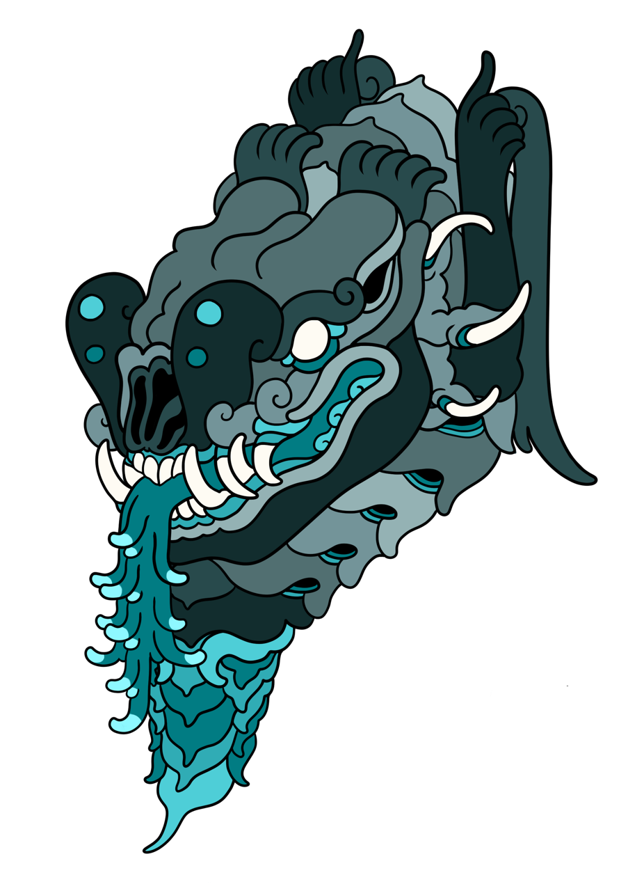 alien giant_monster glyph kaijuu mayan monarobot monster mural mutant no_humans otachi pacific_rim tongue white_eyes