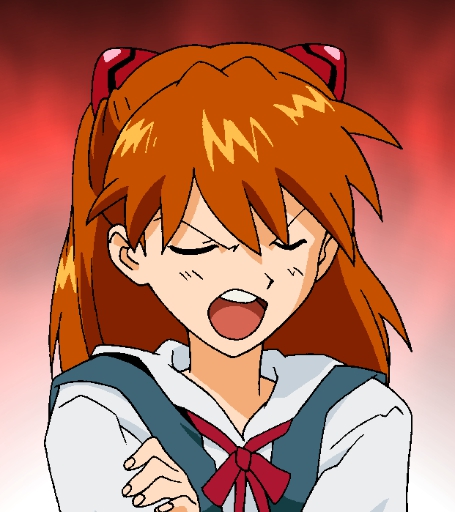 1girl angry breasts female game_cg girlfriend_of_steel hair_between_eyes hair_ornament long_hair neon_genesis_evangelion neon_genesis_evangelion:_iron_maiden school_uniform soryu_asuka_langley twintails