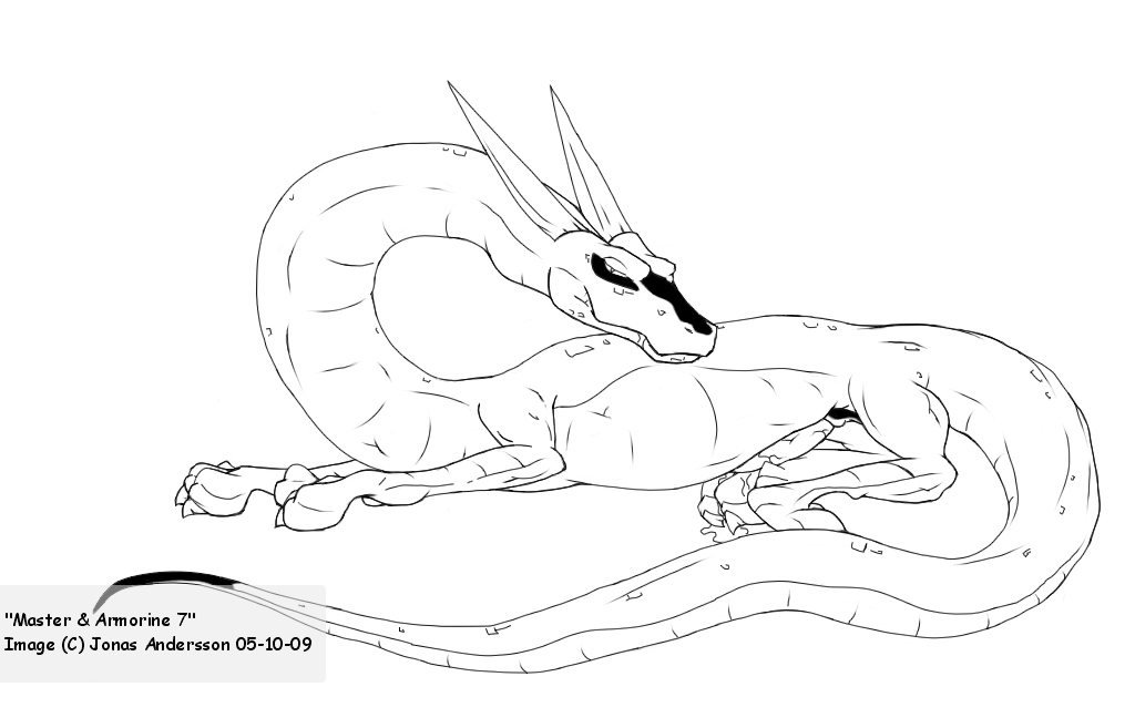 animal_genitalia armorine claws dragon drooling duo eastern_dragon english_text erection eyes_closed feral horn interspecies long_tail male monochrome nude oral_vore penis saliva scalie sheath simple_background soft_vore stomach_buldge text toe_claws vore white_background