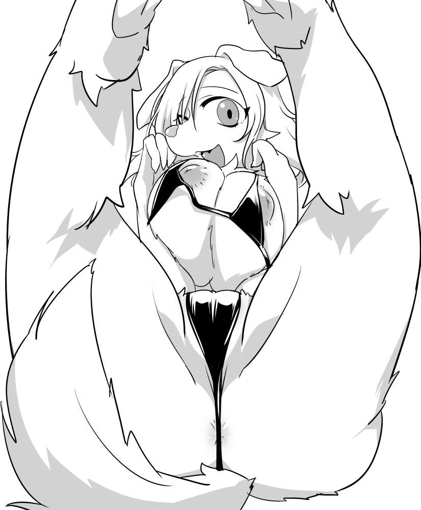 anthro areola big_breasts breasts clothed clothing female fur hair huge_breasts kemono mammal nipple_slip nipples open_mouth solo wardrobe_malfunction たぬたん