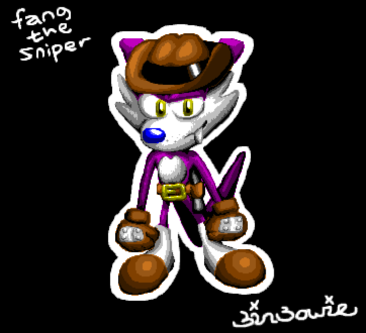 belt binbowie boots cheek_tuft clothed clothing cowboy_hat fangs footwear fur gloves gun hat jerboa male mammal multicolored_fur mustela mustelid musteline nack_the_weasel purple_fur ranged_weapon rodent simple_background smile solo sonic_(series) tuft two_tone_fur utility_belt weapon white_fur yellow_eyes