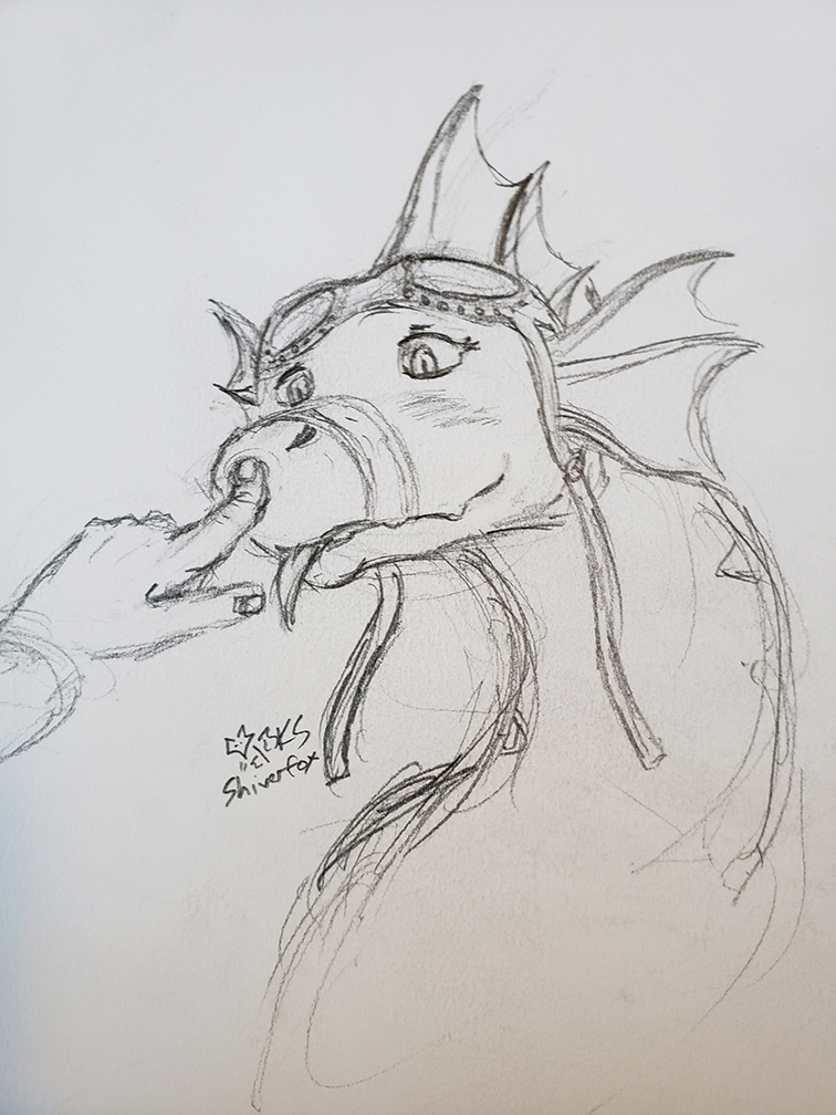 adine_(awsw) angels_with_scaly_wings blep boop bust_portrait dragon eyewear female goggles portrait shiverfox sketch tongue tongue_out wyvern
