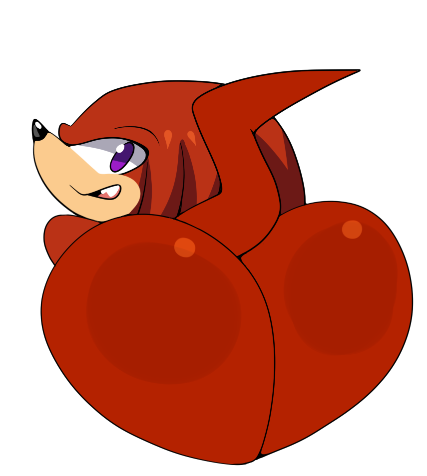alpha_channel anthro bent_over big_butt bubble_butt butt butt_focus echidna fangs girly icon knuckles_the_echidna looking_back male mammal monotreme on_glass open_mouth presenting presenting_hindquarters purple_eyes rear_view simple_background solo sonic_(series) squish_(artist) transparent_background