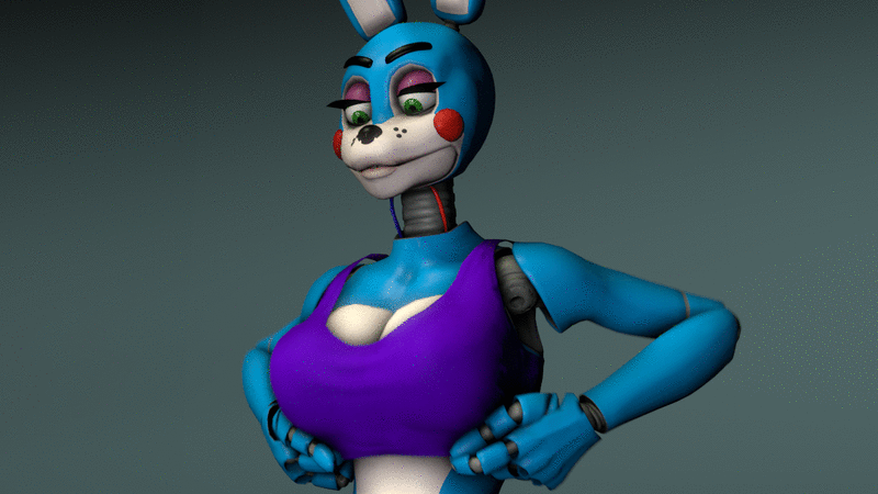 16:9 2019 3d_(artwork) animated animatronic anthro breasts clothed clothing digital_media_(artwork) female five_nights_at_freddy's five_nights_at_freddy's_2 lagomorph looking_at_viewer loop machine mammal nipples nobody3 rabbit robot simple_background source_filmmaker toy_bonnie_(fnaf) video_games