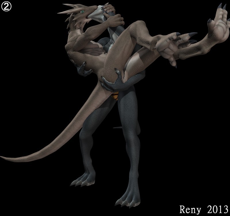 16:15 2013 3d_(artwork) animal_genitalia anthro black_jackal digital_media_(artwork) dragon duo genital_slit lizard lizzy male male/male reptile scalie slit