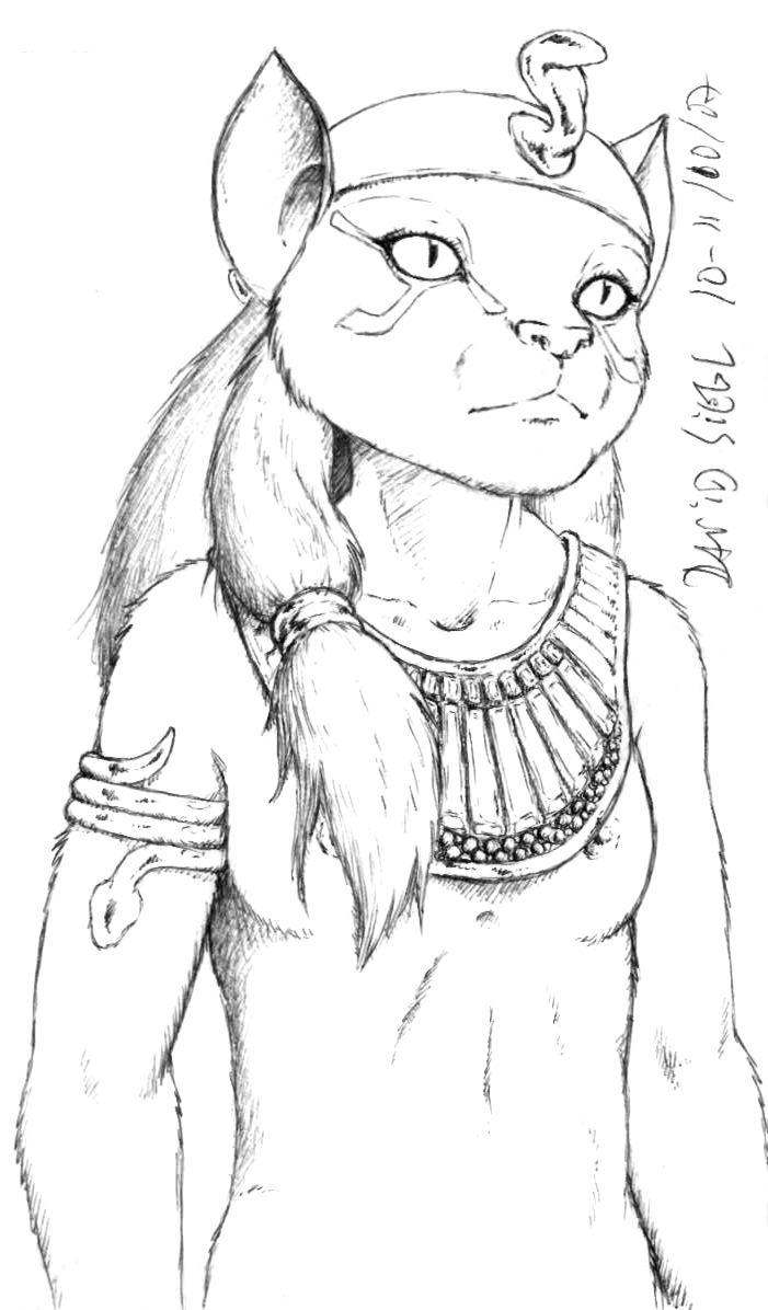 2007 aladdin anthro breasts david_siegl disney domestic_cat egyptian felid feline felis female fur hair mammal mirage_(aladdin) nipples solo