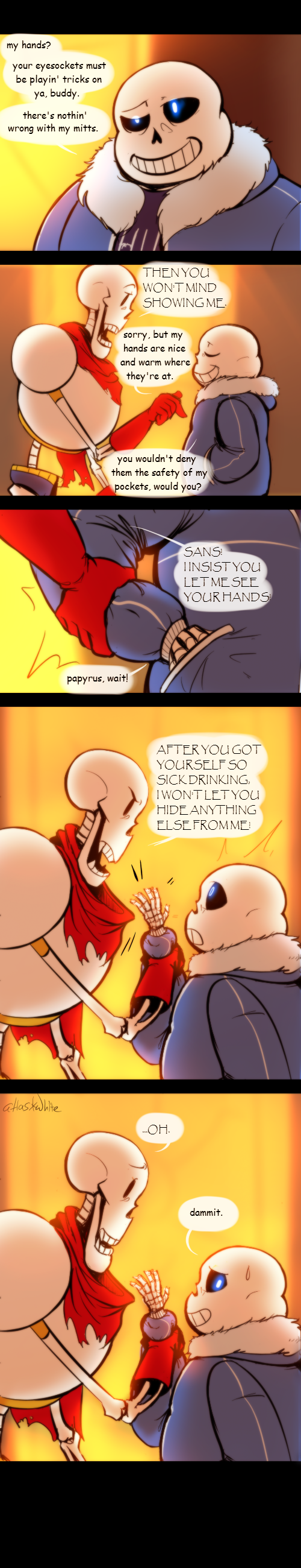 2019 absurd_res animated_skeleton anthro atlas-white bone clothed clothing comic english_text glowing glowing_eyes group hi_res male mammal not_furry papyrus_(undertale) sans_(undertale) skeleton text undead undertale video_games