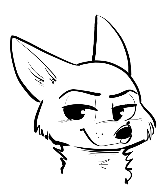 2019 ambiguous_gender anthro black_and_white canid canine cheek_tuft disney fox fuel_(artist) headshot_portrait looking_at_viewer mammal monochrome neck_tuft nick_wilde portrait simple_background smile solo tuft white_background zootopia