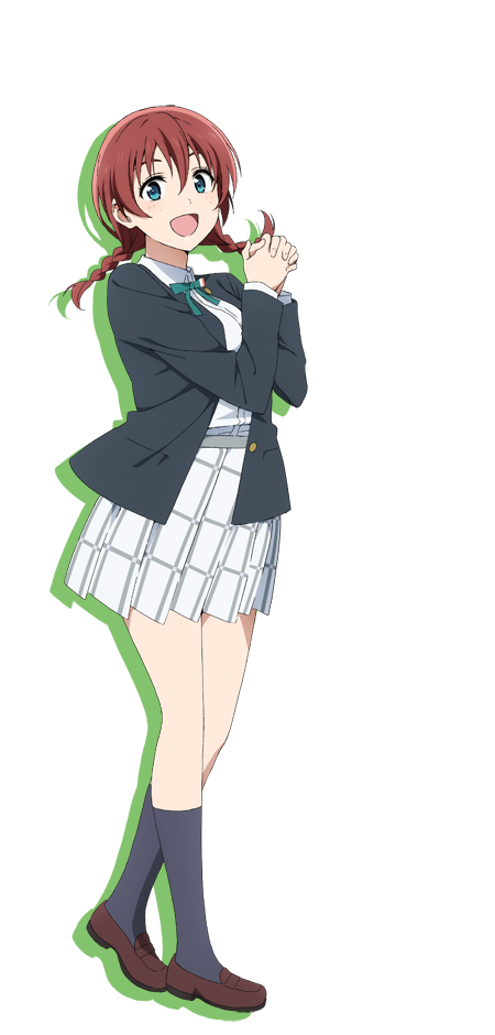 1girl black_socks blue_eyes braid brown_footwear brown_hair collared_shirt emma_verde full_body green_ribbon hair_between_eyes jacket kneehighs loafers long_sleeves looking_at_viewer love_live! love_live!_nijigasaki_high_school_idol_club medium_hair neck_ribbon nijigasaki_academy_school_uniform official_art open_clothes open_jacket open_mouth own_hands_clasped own_hands_together plaid plaid_skirt pleated_skirt ribbon school_uniform shirt shoes sidelocks skirt socks solo transparent_background twin_braids walking white_shirt white_skirt winter_uniform