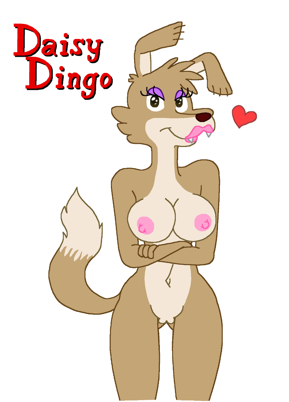 &lt;3 alpha_channel anthro big_breasts blinky_bill_(series) breasts brown_eyes canid canine canis crossed_arms daisy_dingo dingo dipstick_tail female fur hi_res juice87 looking_at_viewer mammal multicolored_fur multicolored_tail navel nipples nude portrait pussy simple_background solo text three-quarter_portrait transparent_background two_tone_fur