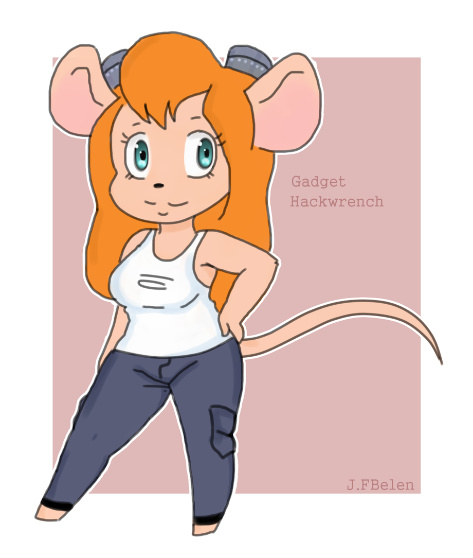 'n anthro breasts chibi chip chip_'n_dale_rescue_rangers dale digital(artwork) disney female firealpaca gadget_hackwrench hair j.fbelen lovely mammal mouse murid murine rangers rescue rodent