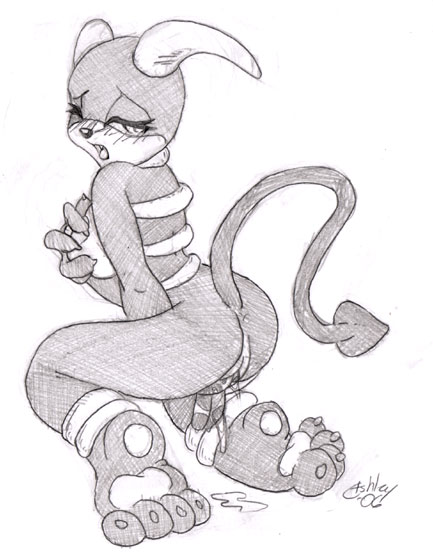anthro anus blush breast_grab breasts canine female fingering greyscale grope horn houndoom kneeling looking_at_viewer looking_back mammal masturbation monochrome nintendo nipples plain_background pok&#233;mon pok&#233;morph pokemon pussy solo unknown_artist video_games white_background