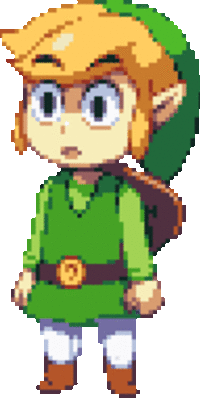 1boy animated belt blonde_hair clothed clothed_sex eyebrows eyebrows_visible_through_hair green_clothing green_tunic hair hat link male male_focus male_only michafrar nintendo open_mouth pants pixel_(artwork) pixel_art pointy_ears shield shoes solo solo_focus standing talking the_legend_of_zelda the_legend_of_zelda:_the_wind_waker the_wind_waker tongue toon_link tunic wide-eyed