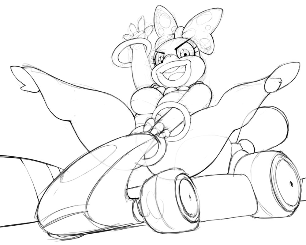 accessory bracelet breasts clothing driving female footwear hair_accessory hair_bow hair_ribbon high_heels jewelry kart koopa koopaling mario_bros mario_kart necklace nintendo open_mouth pearl_necklace ribbons scalie shoes sketch smile solo spread_legs spreading suggestive unknown_artist vehicle video_games wendy_o._koopa